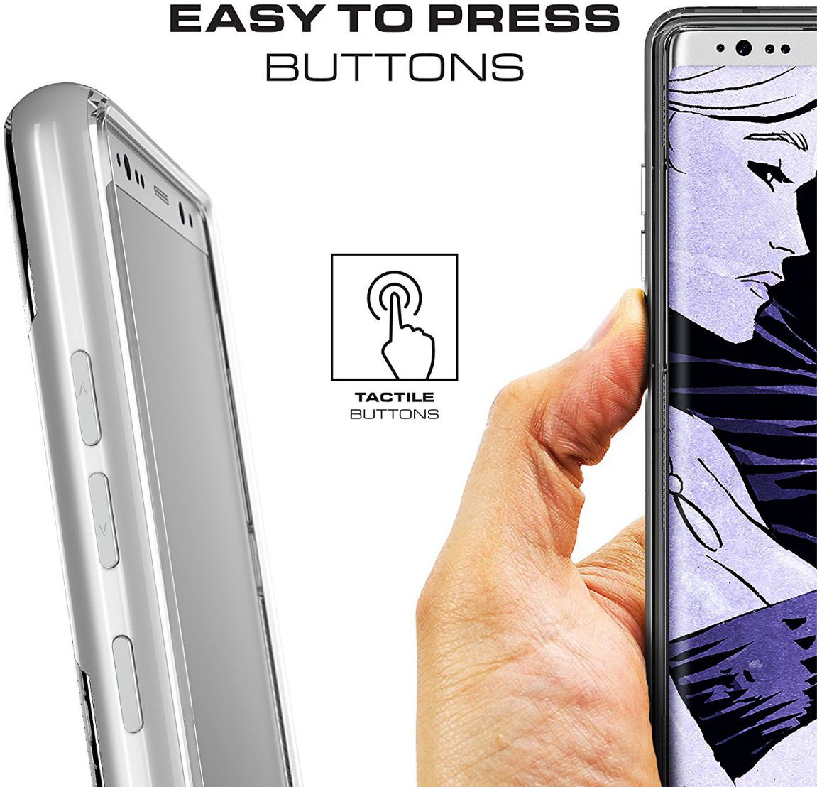 Ghostek Cloak 3 Hybride Hoesje Samsung Galaxy Note 8 Zilver afbeelding 5