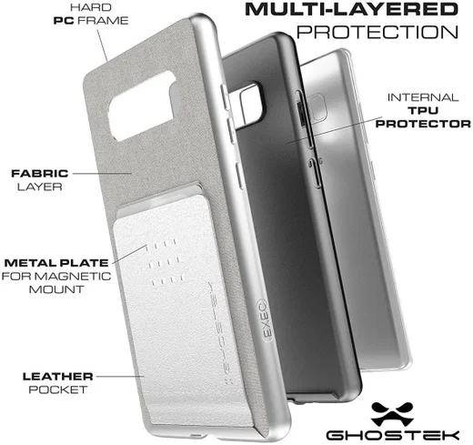 Ghostek Exec 2 Portemonnee Hoesje Samsung Galaxy Note 8 Zwart afbeelding 3