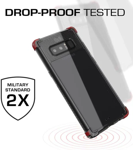Ghostek Covert 2 Transparant Hoesje Samsung Galaxy Note 8 Rood afbeelding 5