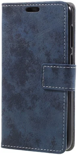 Vintage Huawei Y6 Pro (2017) Portemonnee Hoesje Blauw afbeelding 5
