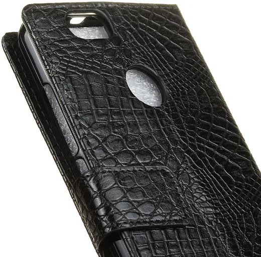 Huawei Y6 Pro (2017) Krokodil Portemonnee Hoesje Zwart afbeelding 5