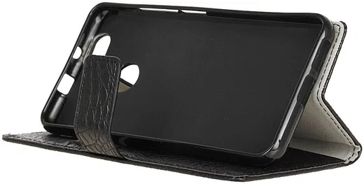 Huawei Y6 Pro (2017) Krokodil Portemonnee Hoesje Zwart afbeelding 6