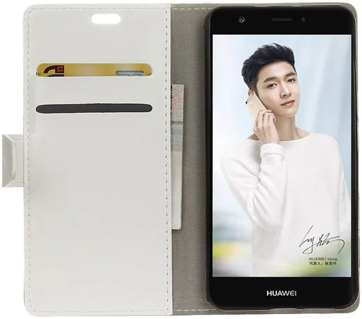 Huawei Y6 Pro (2017) Portemonnee Hoesje met Uil Opdruk afbeelding 2