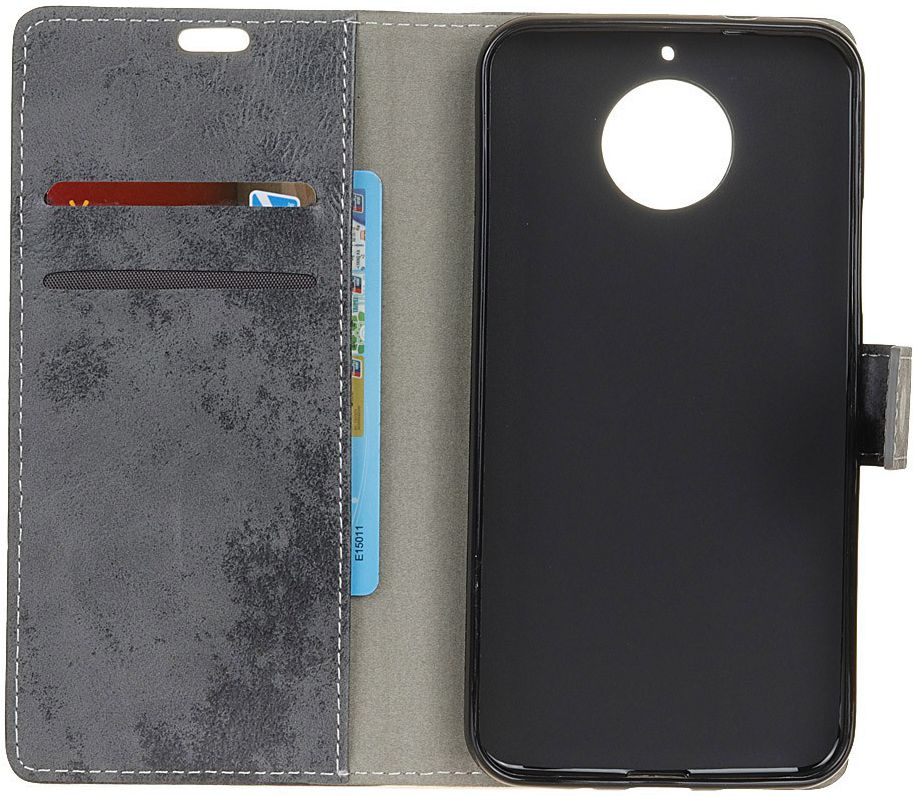 Motorola Moto G5S Plus Vintage Portemonnee Hoesje Grijs afbeelding 5