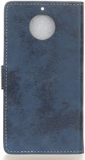Motorola Moto G5S Plus Vintage Portemonnee Hoesje Blauw afbeelding 4