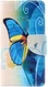 Wiko U Feel Lite Portemonnee Hoesje met Print Vlinder afbeelding 1