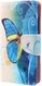 Wiko U Feel Lite Portemonnee Hoesje met Print Vlinder afbeelding 3