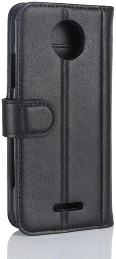 Echt Leren Motorola Moto C Plus Hoesje Zwart afbeelding 6