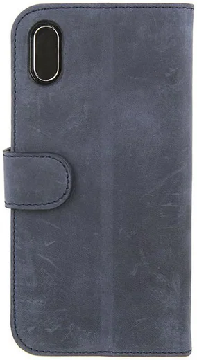 Valenta Luxe Apple iPhone X Hoesje Leer Bookcase Vintage Blauw afbeelding 2