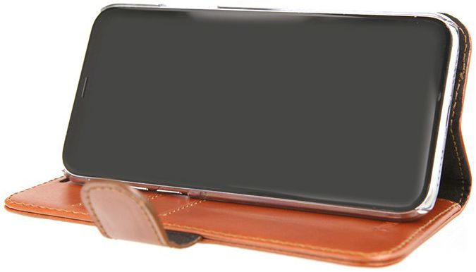 Valenta Luxe Apple iPhone X Hoesje Leer Bookcase Bruin afbeelding 5