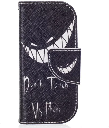 Nokia 3310 (2017) Portemonnee Hoesje met Print Don't Touch My Phone afbeelding 1