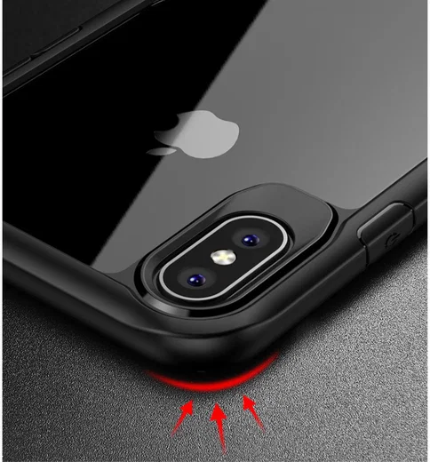 Ipaky Hybrid Back Case voor uw Apple iPhone X Zwart afbeelding 7