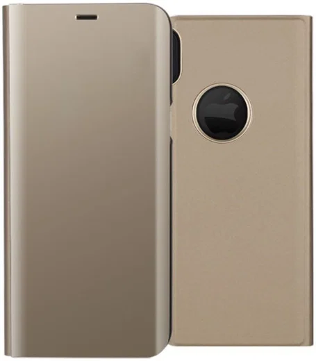 Apple iPhone X Spiegel Hoesje Goud afbeelding 1