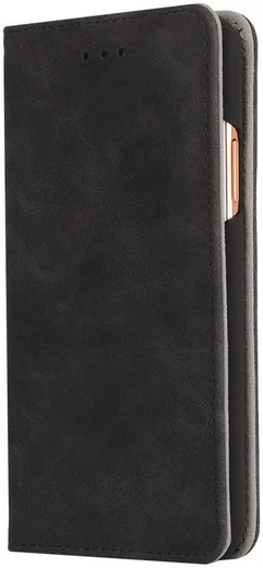 Apple iPhone X Vintage Portemonnee Hoesje Zwart afbeelding 3