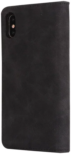 Apple iPhone X Vintage Portemonnee Hoesje Zwart afbeelding 4