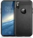 Apple iPhone X Hoesje met Kunstleer Coating Zwart afbeelding 3