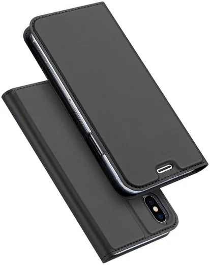 Dux Ducis Apple iPhone X Bookcase Hoesje Grijs afbeelding 5