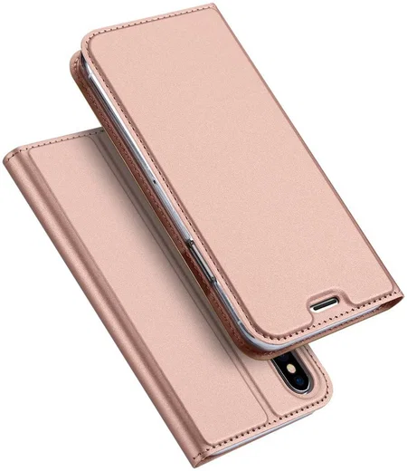 Dux Ducis Apple iPhone X Bookcase Hoesje Roze Goud afbeelding 5