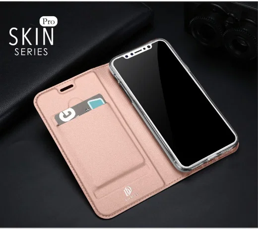 Dux Ducis Apple iPhone X Bookcase Hoesje Roze Goud afbeelding 10