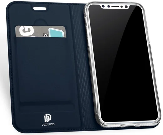 Dux Ducis Apple iPhone X Bookcase Hoesje Blauw afbeelding 2
