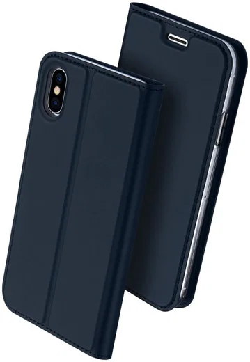 Dux Ducis Apple iPhone X Bookcase Hoesje Blauw afbeelding 6