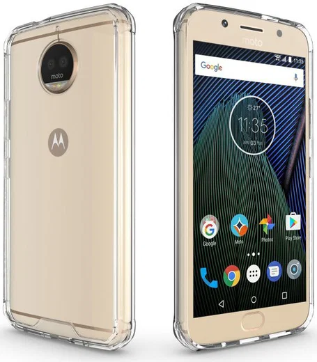 Motorola Moto G5S Plus Hybride TPU Hoesje Transparant afbeelding 5