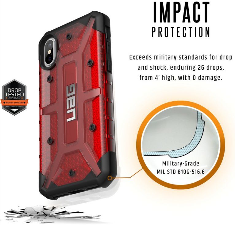 Urban Armor Gear Plasma Hoesje Apple iPhone XS/X Magma afbeelding 4