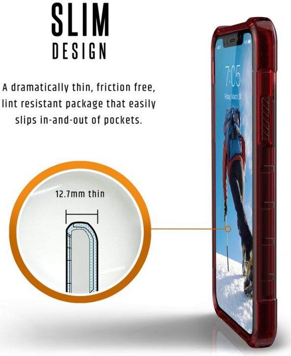 Urban Armor Gear Plyo Hoesje Apple iPhone XS/X Crimson afbeelding 7