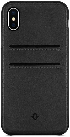 Twelve South RelaxedLeather iPhone X / XS Hoesje Black afbeelding 1
