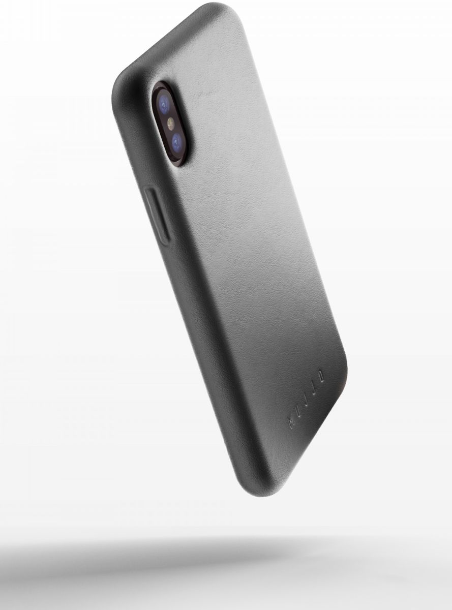 Mujjo Lederen Case Apple iPhone X Grijs afbeelding 2