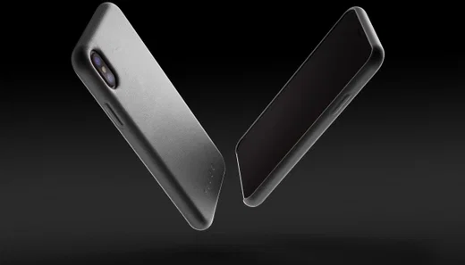 Mujjo Lederen Case Apple iPhone X Grijs afbeelding 5