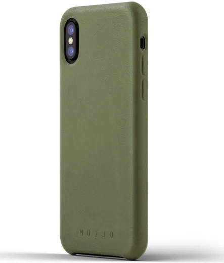 Mujjo Lederen Case Apple iPhone X Groen afbeelding 1