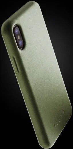 Mujjo Lederen Case Apple iPhone X Groen afbeelding 3