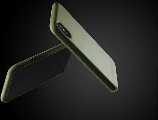 Mujjo Lederen Case Apple iPhone X Groen afbeelding 4