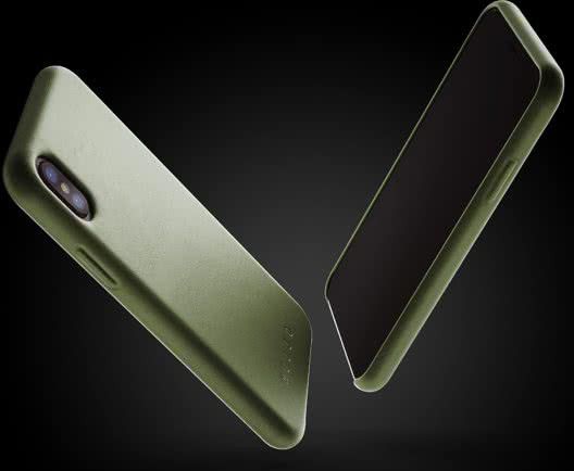 Mujjo Lederen Case Apple iPhone X Groen afbeelding 5