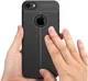 Apple iPhone 5 / 5S / SE Hoesje met Kunstleer Coating Zwart afbeelding 2
