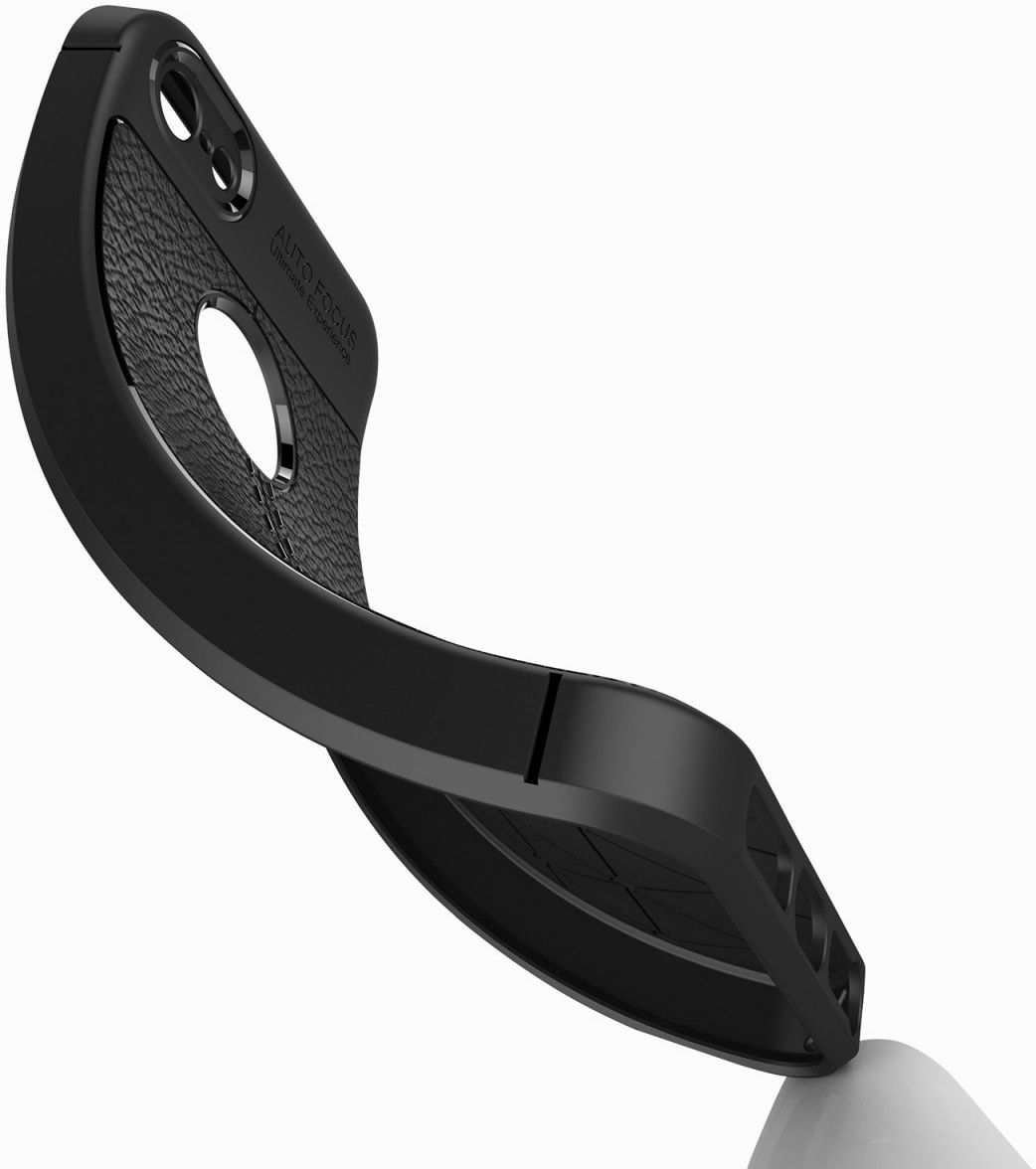 Apple iPhone 5 / 5S / SE Hoesje met Kunstleer Coating Zwart afbeelding 4