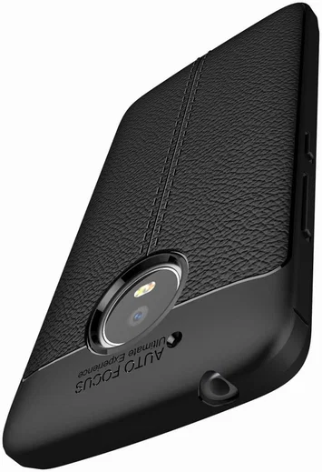 Motorola Moto G5 Hoesje met Kunstleer Coating Zwart afbeelding 4