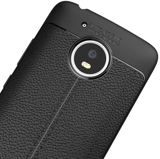 Motorola Moto G5 Hoesje met Kunstleer Coating Zwart afbeelding 9