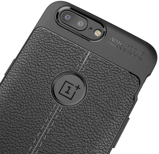 OnePlus 5 Hoesje met Kunstleer Coating Zwart afbeelding 10