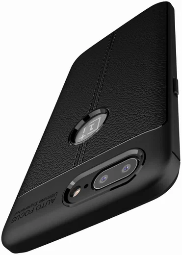 OnePlus 5 Hoesje met Kunstleer Coating Zwart afbeelding 6
