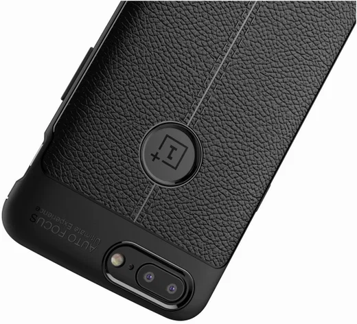 OnePlus 5 Hoesje met Kunstleer Coating Zwart afbeelding 7