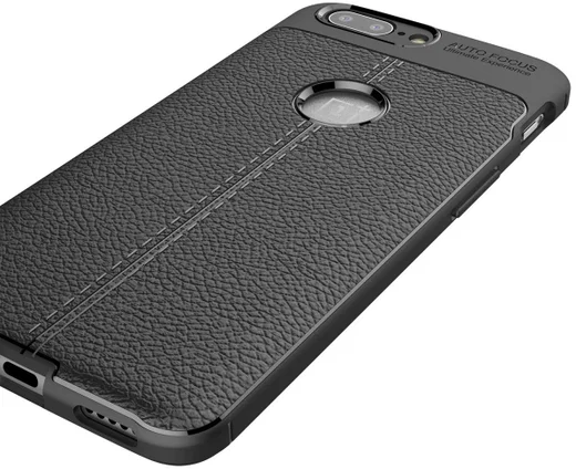 OnePlus 5 Hoesje met Kunstleer Coating Zwart afbeelding 9
