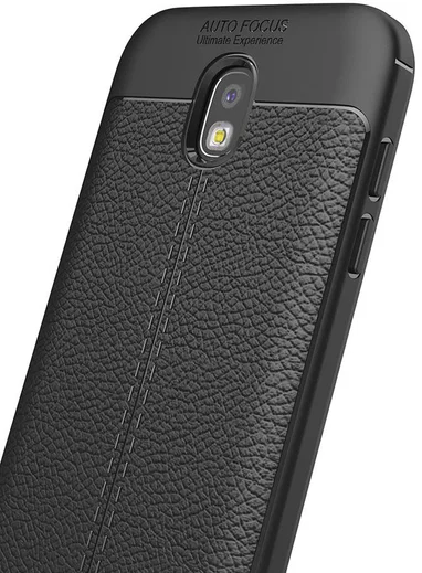 Samsung Galaxy J5 (2017)  Hoesje Leren Textuur Zwart afbeelding 12