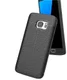 Samsung Galaxy S7 Hoesje Met Leren Textuur Zwart afbeelding 3