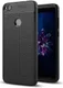 Huawei P8 Lite (2017) Hoesje TPU Met Leren Textuur Zwart afbeelding 1
