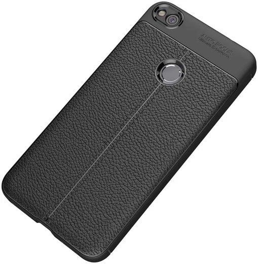 Huawei P8 Lite (2017) Hoesje TPU Met Leren Textuur Zwart afbeelding 7