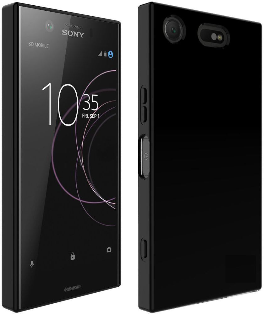 Sony Xperia XZ1 TPU Zwart hoesje afbeelding 3