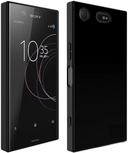 Sony Xperia XZ1 Compact TPU Zwart hoesje afbeelding 2