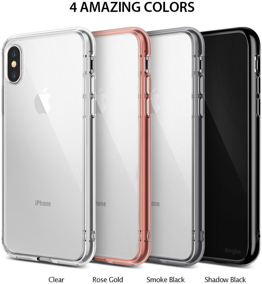 Ringke Fusion iPhone X Hoesje Doorzichtig Roze Goud afbeelding 12